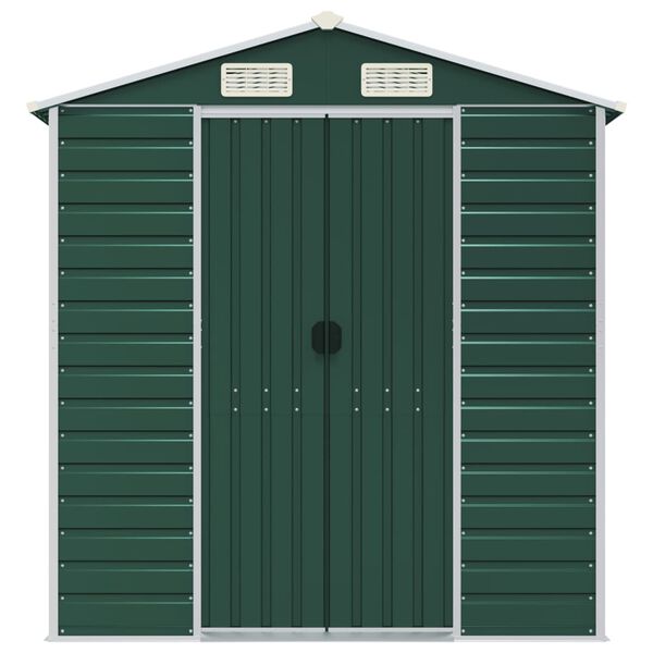 vidaXL Garden Shed Green 191x980x198 cm Galvanised Steel