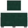vidaXL Box Spring Bed with Mattress Dark Green 120x190 cm Small Double Velvet