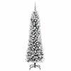 vidaXL Artificial Christmas Tree with 300 LEDs with Stand White 210 cm