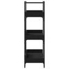 vidaXL Bookcase 3-Tier Black 100x33x108.5 cm Engineered Wood