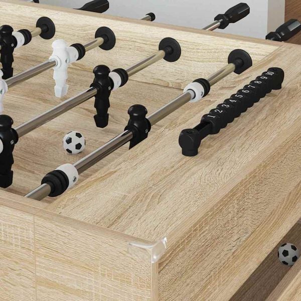 vidaXL Football Table 2 pcs Sonoma Oak 146.5 x 74 x 85 cm