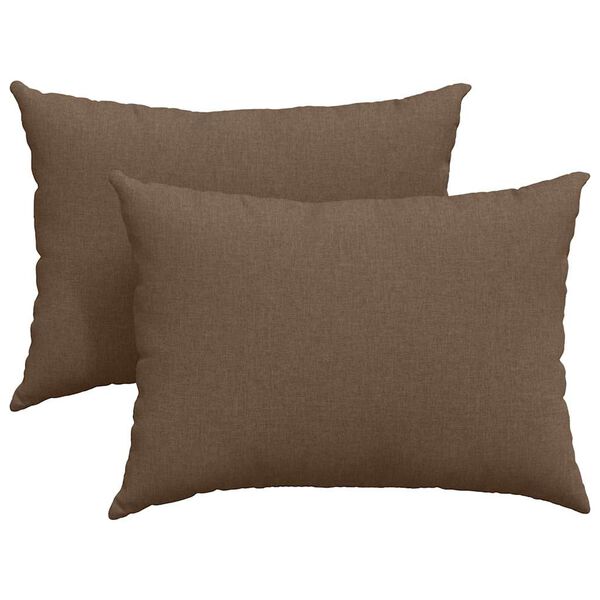 vidaXL Sofa Pillows 2 pcs Brown 70 x 50 cm Fabric