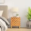 vidaXL Bedside Cabinet Brown and Black Solid Wood Mango