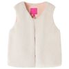 Kids' Vest Faux Fur Beige 116
