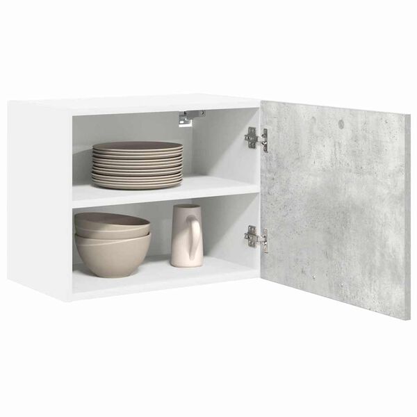vidaXL Hanging Cabinet 2 pcs Concrete Grey and White 50 x 31 x 40 cm