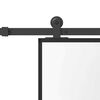 vidaXL Sliding Door with Hardware Set 76x205 cm Tempered Glass&Aluminium