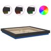 vidaXL Bed Frame with LED Lights without Mattress Black 200x200cm