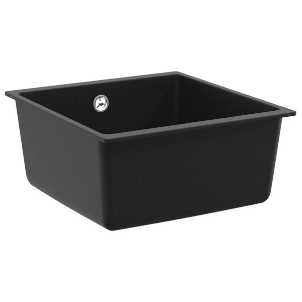 vidaXL Sink Black 430 x 460 mm 80% Quartz and 20% Resin