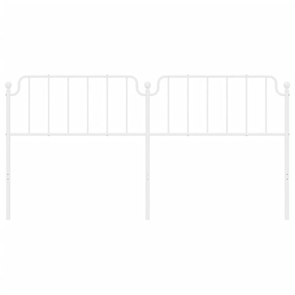vidaXL Metal Replace Headboard White 200 cm