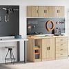 vidaXL Garage Cabinets 2 pcs Sonoma Oak Engineered Wood