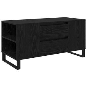 vidaXL Coffee Table Black Oak 102 x 44.5 x 50 cm Engineered Wood