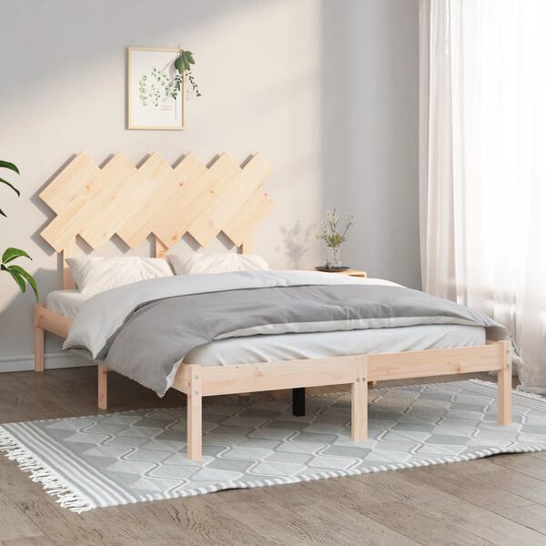 vidaXL Bed Frame without Mattress 120x190 cm Small Double Solid Wood