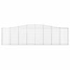 vidaXL Arched Gabion Baskets 20 pcs 400x30x100/120 cm Galvanised Iron