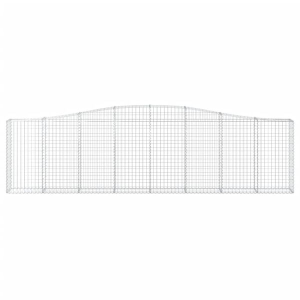 vidaXL Arched Gabion Baskets 20 pcs 400x30x100/120 cm Galvanised Iron