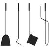vidaXL 5 Piece Fireplace Tool Set 23x15x66 cm Steel