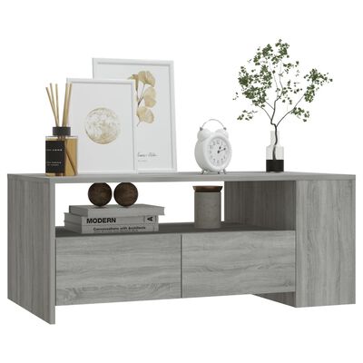 vidaXL Coffee Table Grey Sonoma 102x55x42 cm Engineered Wood