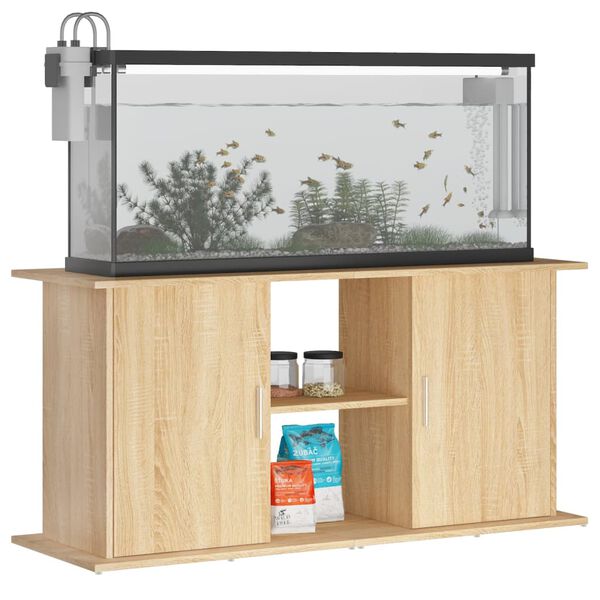 vidaXL Aquarium Stand Sonoma Oak 121x41x58 cm Engineered Wood