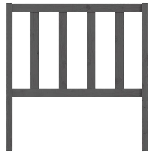 vidaXL Bed Headboard Grey 106x4x100 cm Solid Wood Pine