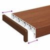 vidaXL Window Sill Brown Wood 60 x 20 x 4.5 cm PVC mixed with UPVC
