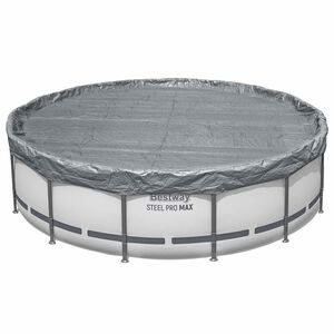Bestway Pool Cover &Oslash;4.57 m Round Polyester Grey