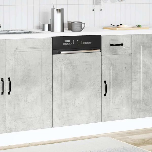 vidaXL Dishwasher Panel&nbsp;Kalmar&nbsp;Concrete Grey&nbsp;45x1.5x57 cm Engineered Wood