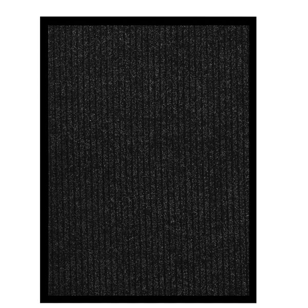 vidaXL Doormat Striped Anthracite 60x80 cm