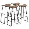 vidaXL Bar Chairs 4 pcs Reclaimed Teak