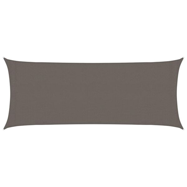 vidaXL Sunshade Sail 160 g/m&sup2; Anthracite 2x5 m HDPE