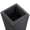 vidaXL Garden Raised Bed 30x30x80 cm Poly Rattan Black