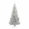 vidaXL Christmas Tree with 300 LEDs with Stand Silver 210 cm PET