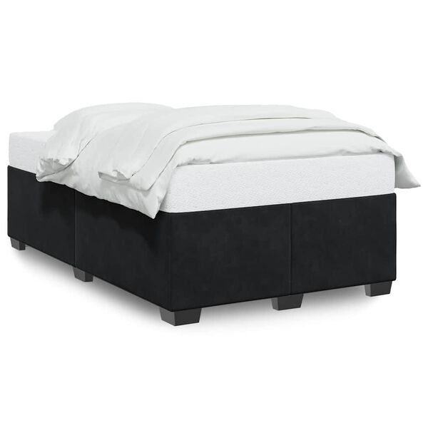 vidaXL Bed Frame without Mattress Black&nbsp;Double Velvet