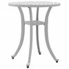 vidaXL Garden Table White Ø48x53 cm Cast Aluminium