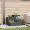vidaXL Garden Planter Anthracite 100 x 100 x 60 cm Steel