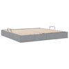 vidaXL Storage Bed with Mattress Light Grey 200 x 200 cm Fabric