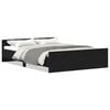 vidaXL Bed Frame without Mattress Black Oak 140x200 cm Engineered Wood