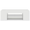 vidaXL TV Cabinet with LED Lights High Gloss White 90x39x30 cm