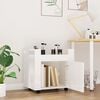 vidaXL Desk Trolley High Gloss White 60x45x60 cm Engineered Wood