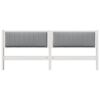 vidaXL Upholstered Headboard White 200 cm Solid Pine Wood