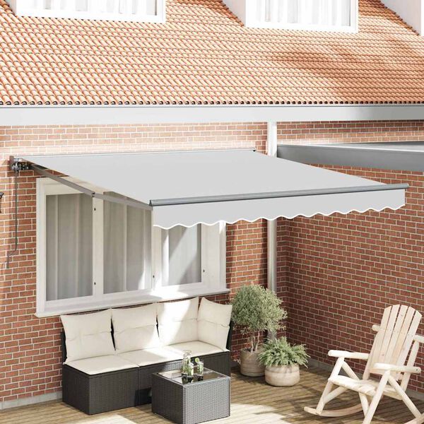 vidaXL Awning Frame Retractable Manual Anthracite 3 x 2.5 m