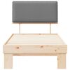 vidaXL Bed Frame with Upholstered Headboard Light Grey 80 x 200 cm