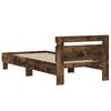 vidaXL Bed Frame without Mattress with Headboard Smoked Oak 90x200 cm