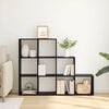 vidaXL Room Divider Bookcase Black Oak 137.5 x 29 x 103.5 cm