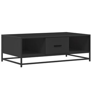 vidaXL Coffee Table Black 100x57x35 cm Engineered Wood and Metal