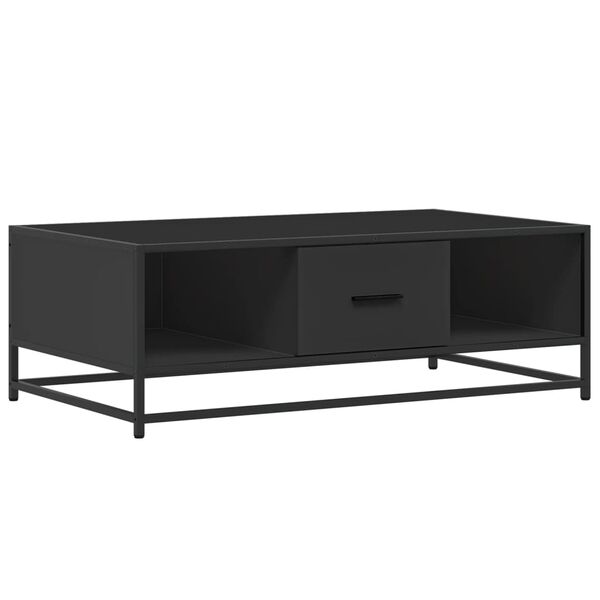 vidaXL Coffee Table Black 100x57x35 cm Engineered Wood and Metal