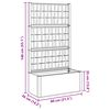 vidaXL Garden Planter with Trellis Green 80 x 36 x 140 cm PP