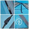 vidaXL Camping Tent Dome 3-Person Blue Quick Release