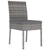 vidaXL Garden Dining Chairs 4 pcs Poly Rattan Grey
