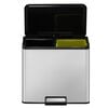 EKO Pedal Bin Essential 2x15 L Matte Silver