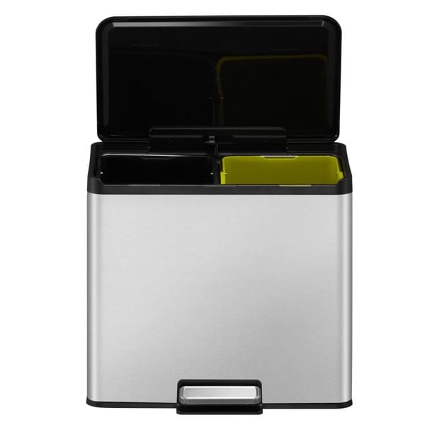 EKO Pedal Bin Essential 2x15 L Matte Silver
