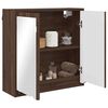 vidaXL Bathroom Mirror Cabinet with Shelf Brown Oak 60 x 20 x 60 cm